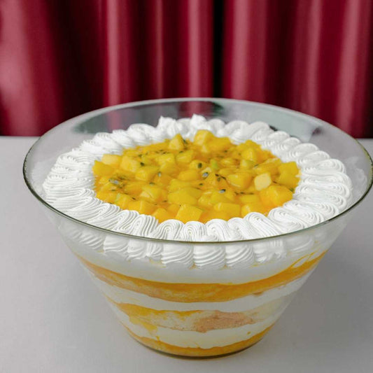 Mango Passion Fruit Trifle – Fresh layered tropical dessert by Chantilly Cafe